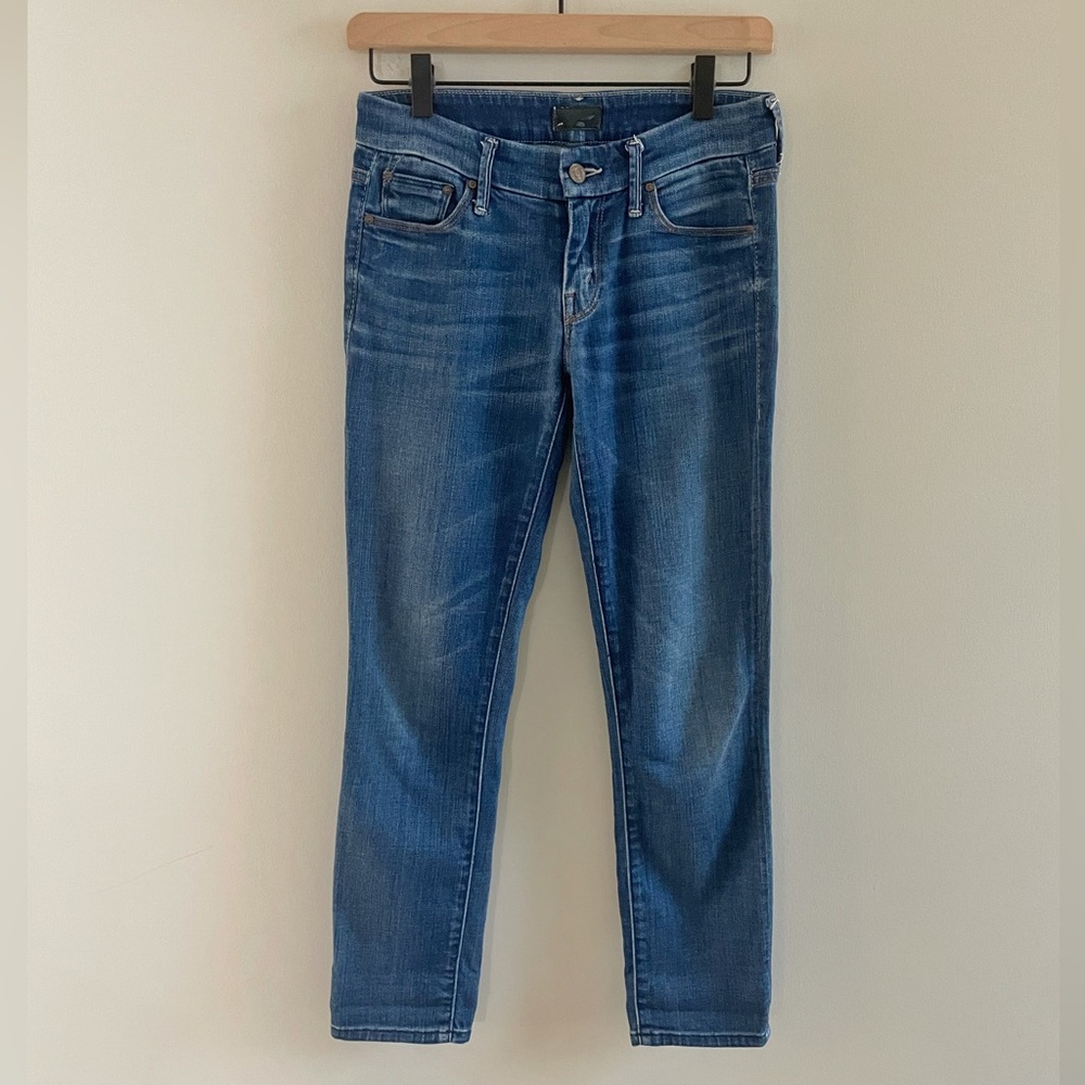 MOTHER Women's The Looker Crop in Cry of the Peacock